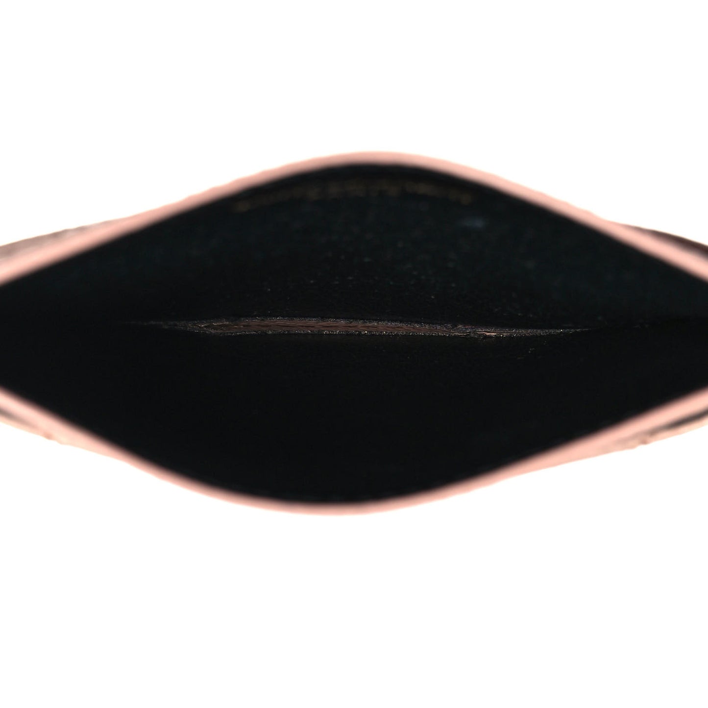 Grain De Poudre Matelasse Chevron Monogram Credit Card Case Pale Pink