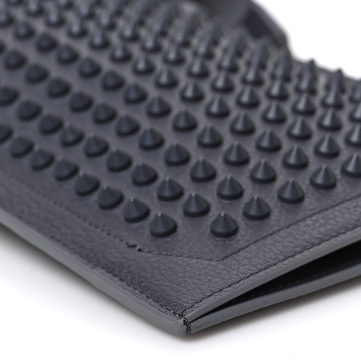 Empire Calfskin Spikes Loubilab Clutch Smoky Matte
