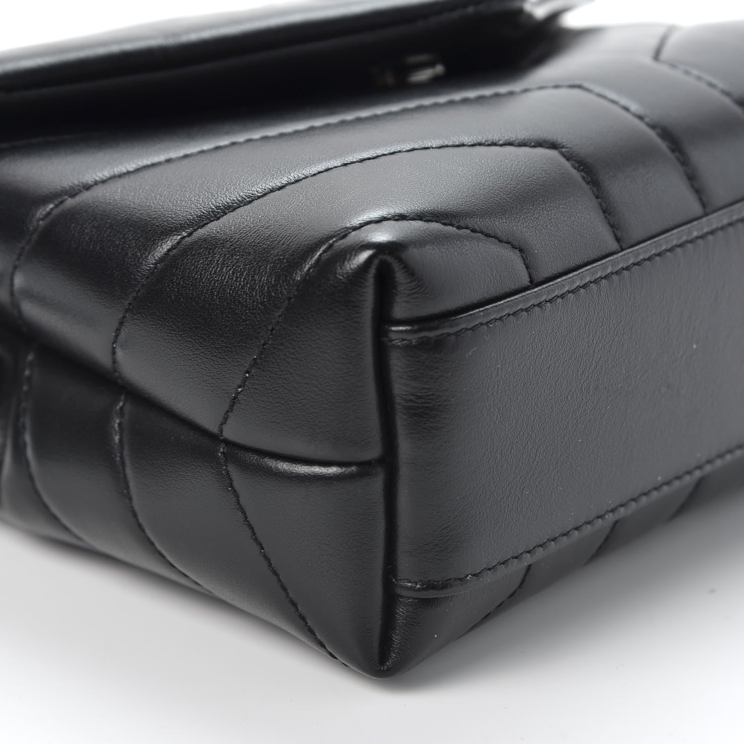 Saint Laurent Calfskin Y Quilted Monogram Toy Loulou Crossbody Bag Black 5 of 10