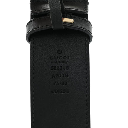 Gucci Moon Calfskin Scales Double G 40mm Belt 75 30 Black 3 of 5