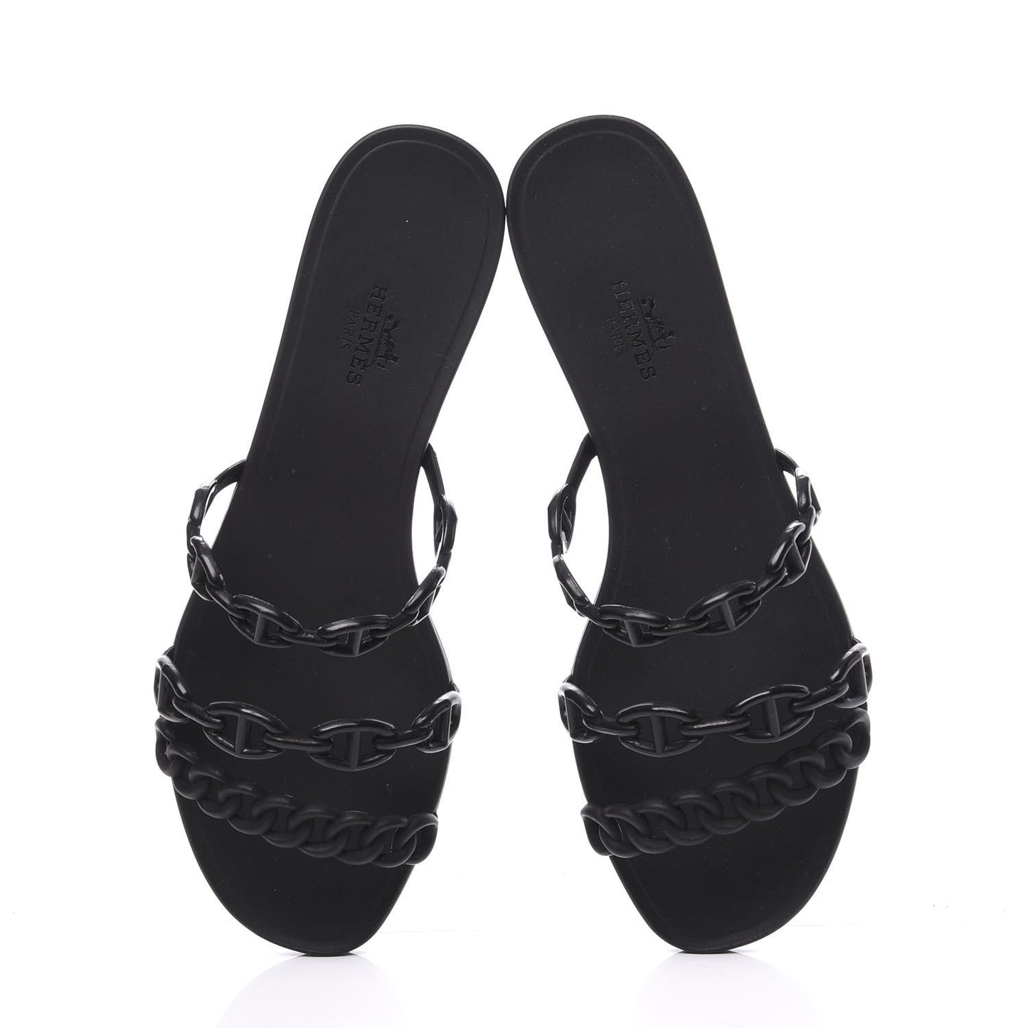 Rubber Chaine d'Ancre Rivage Sandals 37 Black