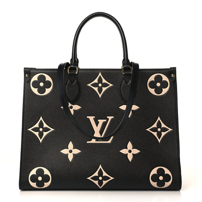 Louis Vuitton Empreinte Monogram Giant Onthego MM Black Beige 1 of 9