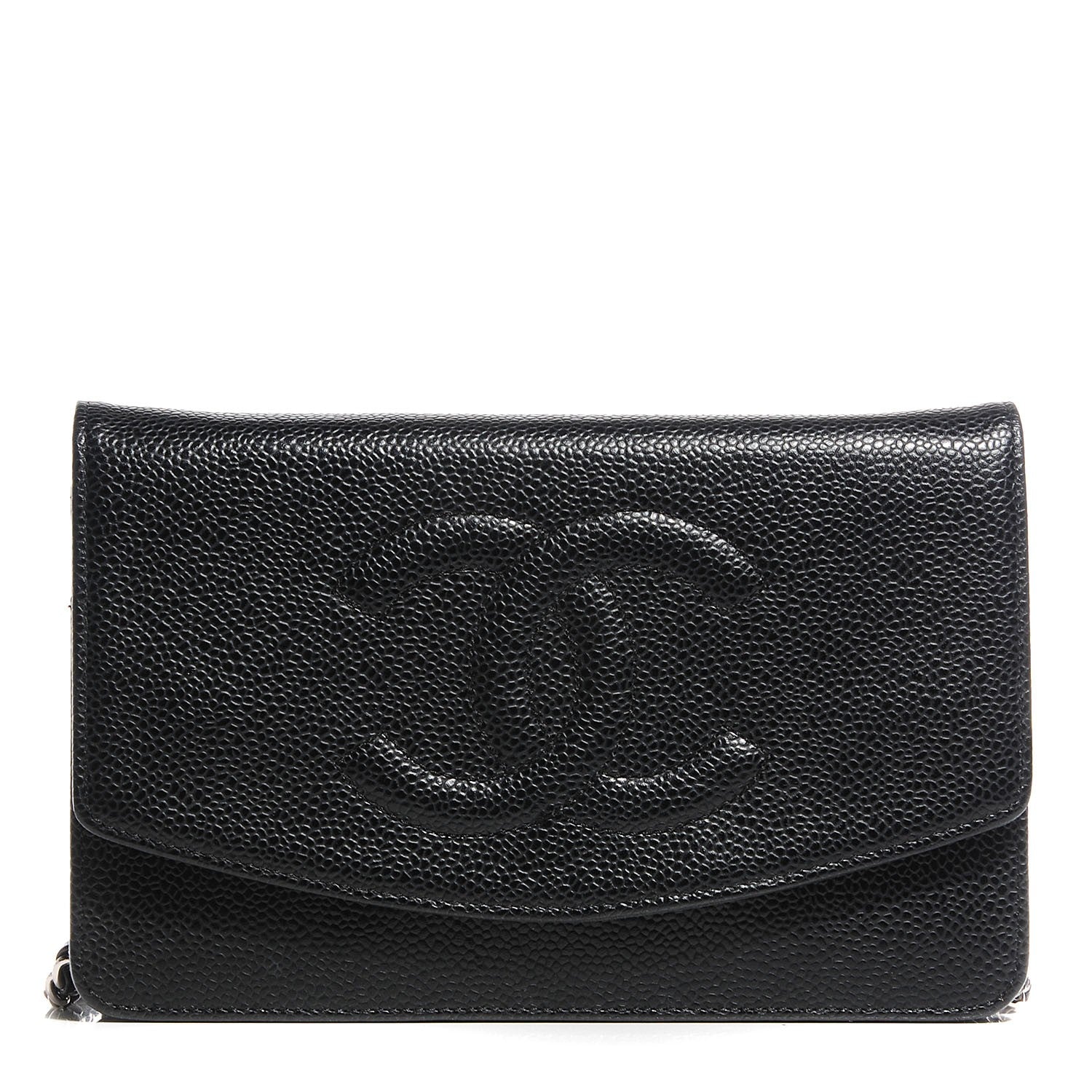 Chanel Caviar Timeless CC Wallet on Chain WOC Black 1 of 8