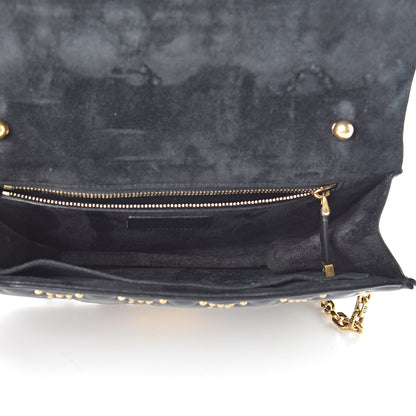 Christian Dior Lambskin Cannage Studded Large Dioraddict Flap Bag Black 5 of 14