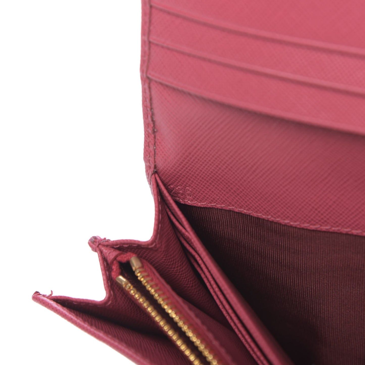 Saffiano Metal Continental Flap Wallet Peonia