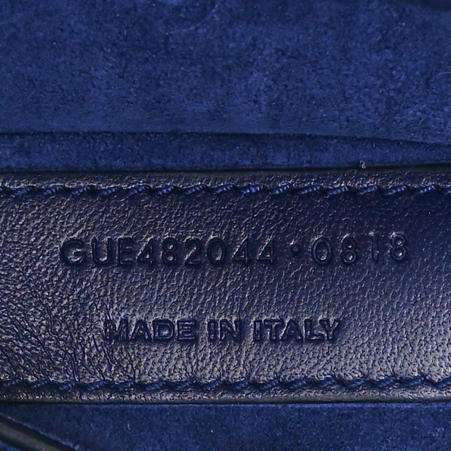 Calfskin Crocodile Embossed Medium Bellechasse Satchel Navy