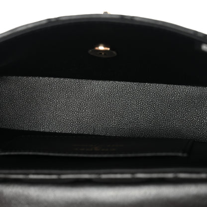 Chanel Lambskin Quilted Rectangular Phone Holder Clutch With Chain Black 5 of 11