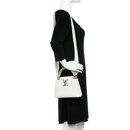 Louis Vuitton Taurillon Ayers Capucines Mini White Snow White 2 of 9