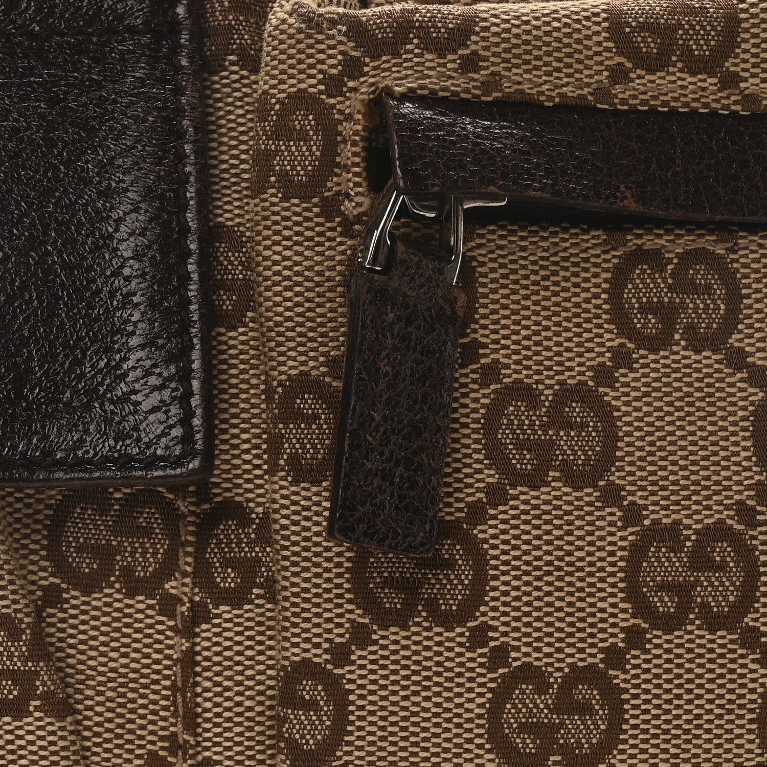 Gucci GG Monogram Double Pocket Belt Bag Dark Brown 8 of 10