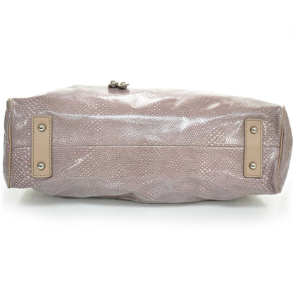 Marc Jacobs Snakeskin Embossed Leather Stam Pink 5 of 10