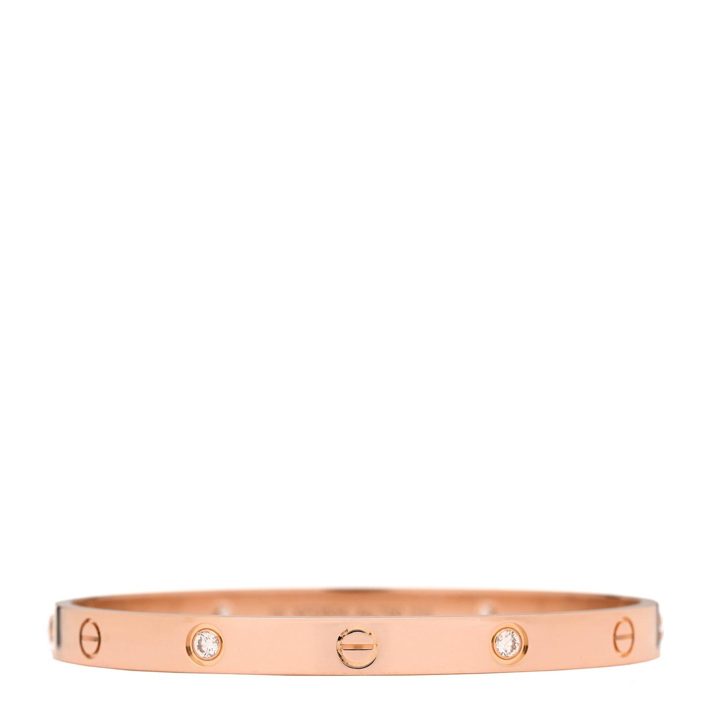 18K Pink Gold 4 Diamond LOVE Bracelet 19