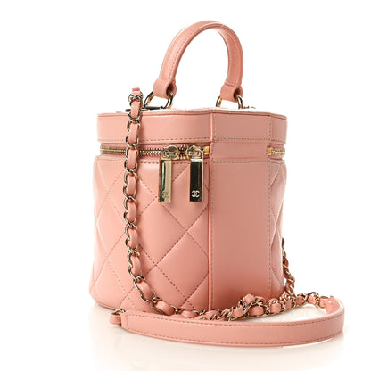 Chanel Lambskin Quilted Trendy Vanity Case Pink 3 of 10