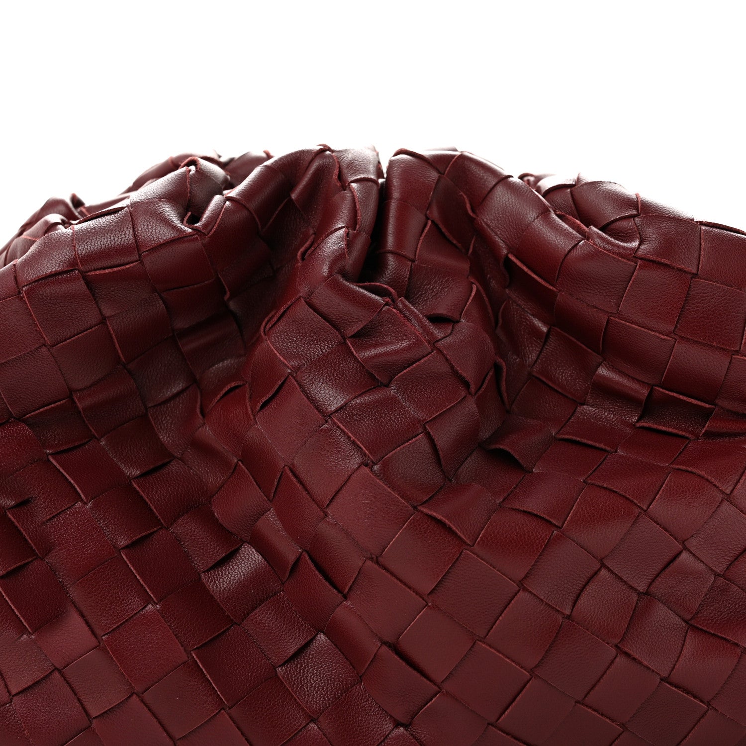 Bottega Veneta Nappa Maxi Intrecciato The Pouch Oversized Clutch Bordeaux 8 of 10