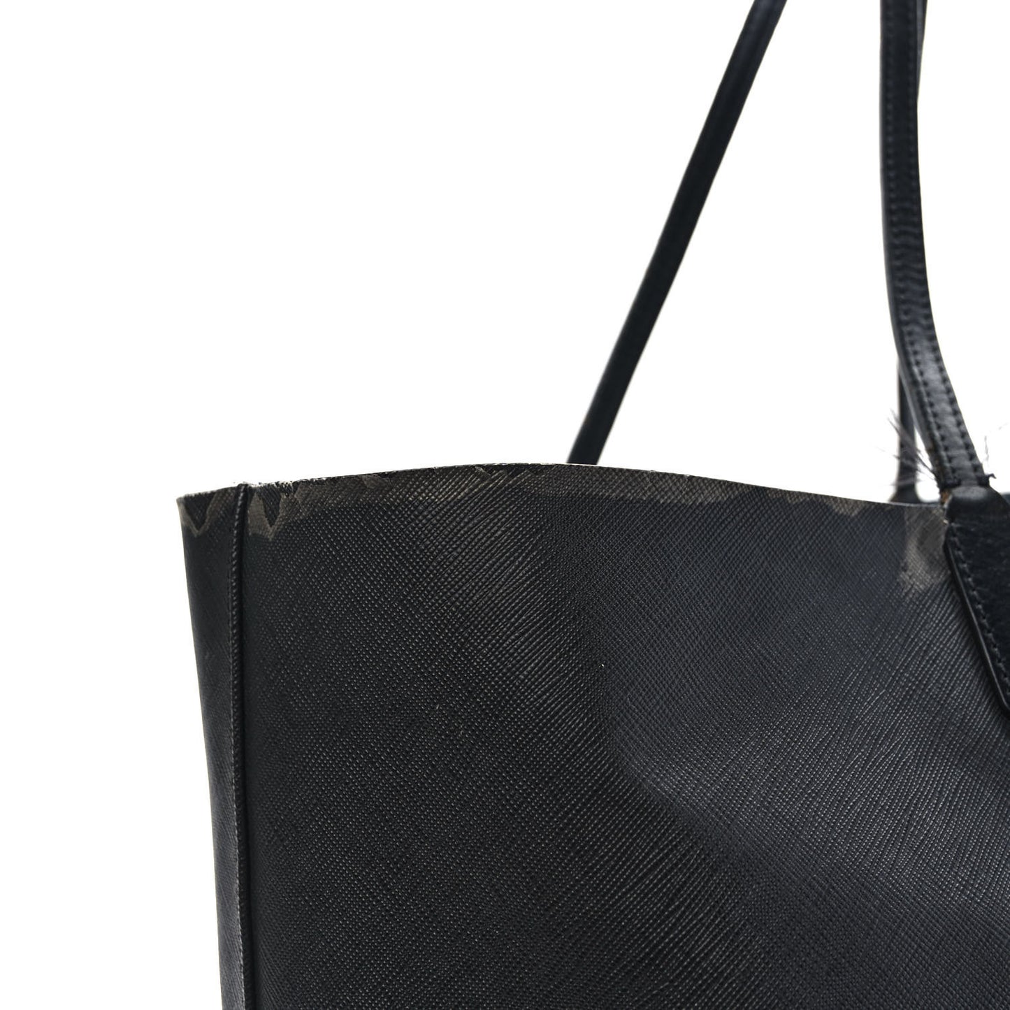 Textured Coated Canvas Favelas Large Antigona Tote Black