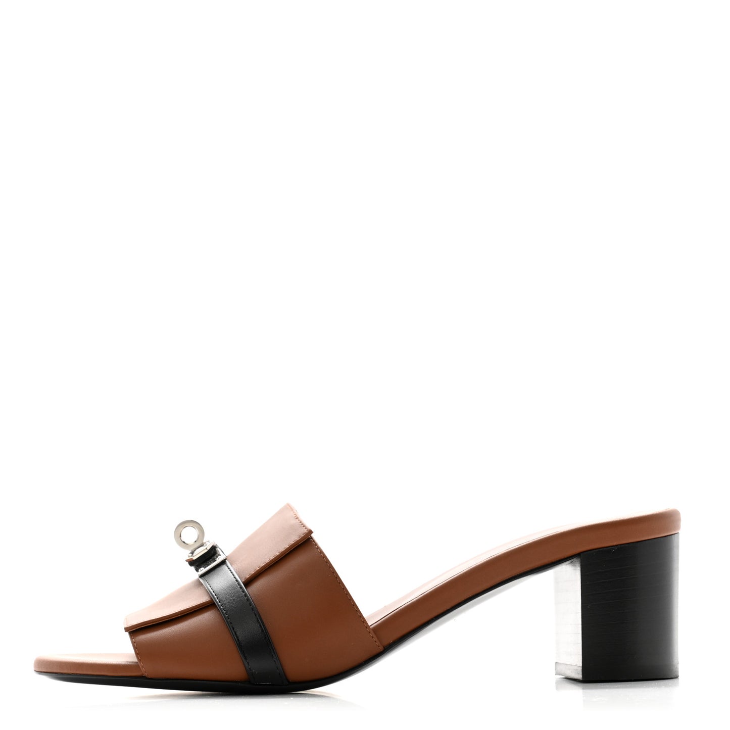 Calfskin Gigi 50 Sandals 39.5 Gold Black