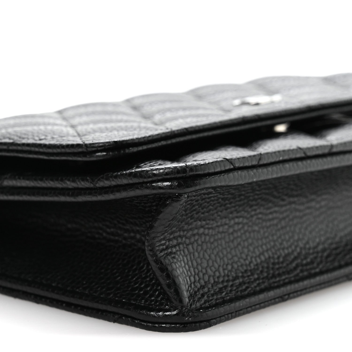Chanel Lambskin Quilted Wallet On Chain WOC Black 10 of 12