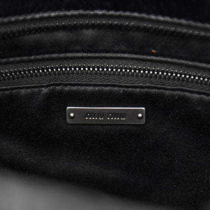 Miu Miu Nappa Matelasse Shine Trapuntato Large Tote Bag Black 5 of 12