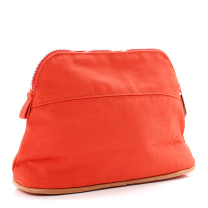 Hermes Cotton Canvas Mini Bolide Travel Cosmetic Pouch Feu 3 of 8