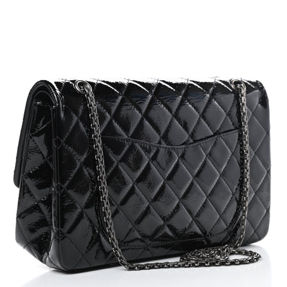 Chanel Distressed Patent Quilted 2.55 Reissue 227 Flap Black 3 of 18