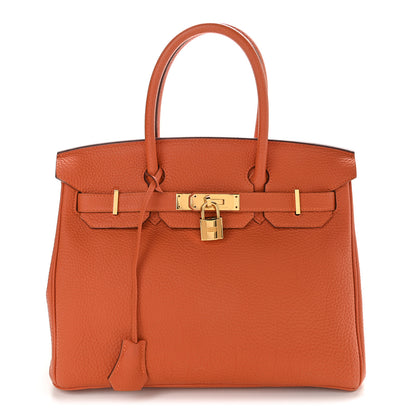 Hermes Togo Birkin 30 Orange 1 of 12