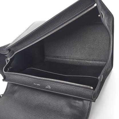 Celine Drummed Calfskin Suede Medium Trapeze Black 5 of 7