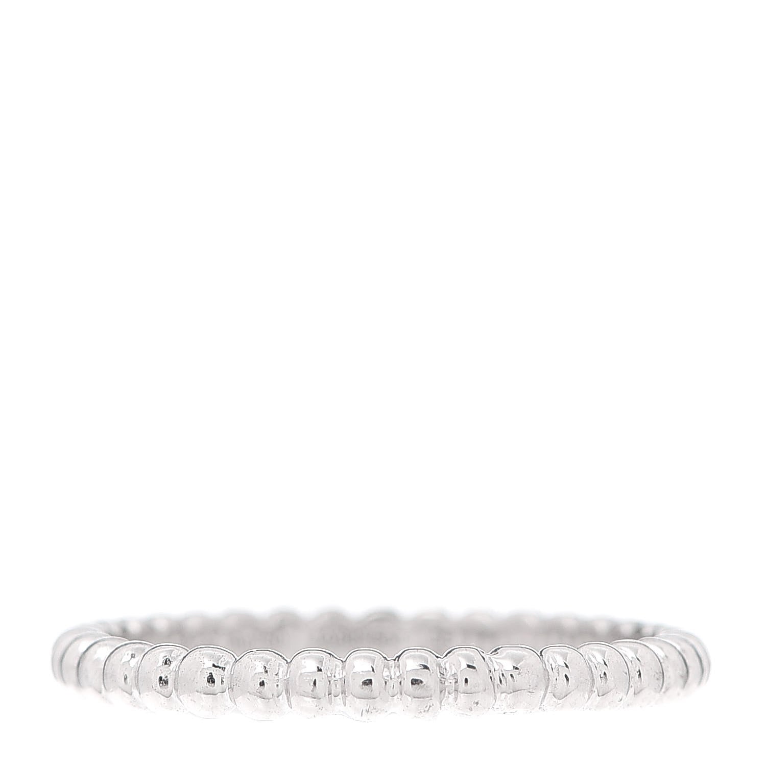 Van Cleef & Arpels 18K White Gold Small Perlee Ring 55 7.25 1 of 6