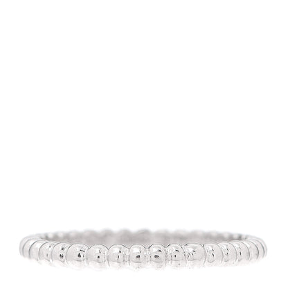 Van Cleef & Arpels 18K White Gold Small Perlee Ring 55 7.25 1 of 6