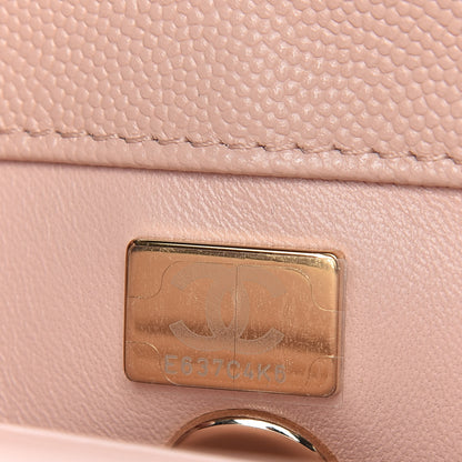 Chanel Caviar Quilted Mini Coco Handle Flap Light Pink 9 of 11