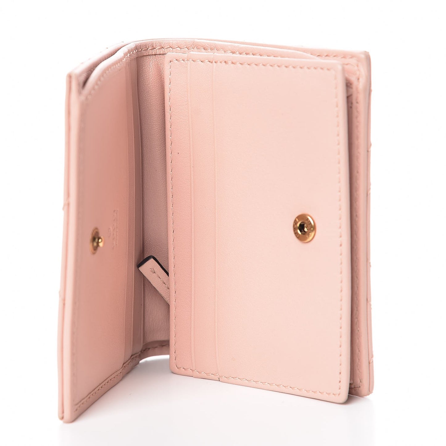 Calfskin Matelasse GG Marmont Card Case Wallet Perfect Pink