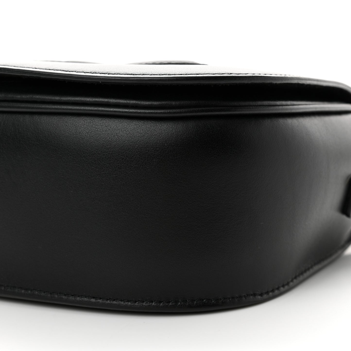 Smooth Calfskin Cuir Triomphe Folco Crossbody Bag Black