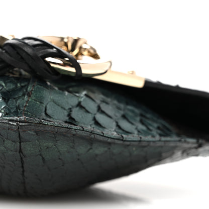 Jimmy Choo Metallic Snakeskin Lambskin Clutch Black Multicolor 9 of 12