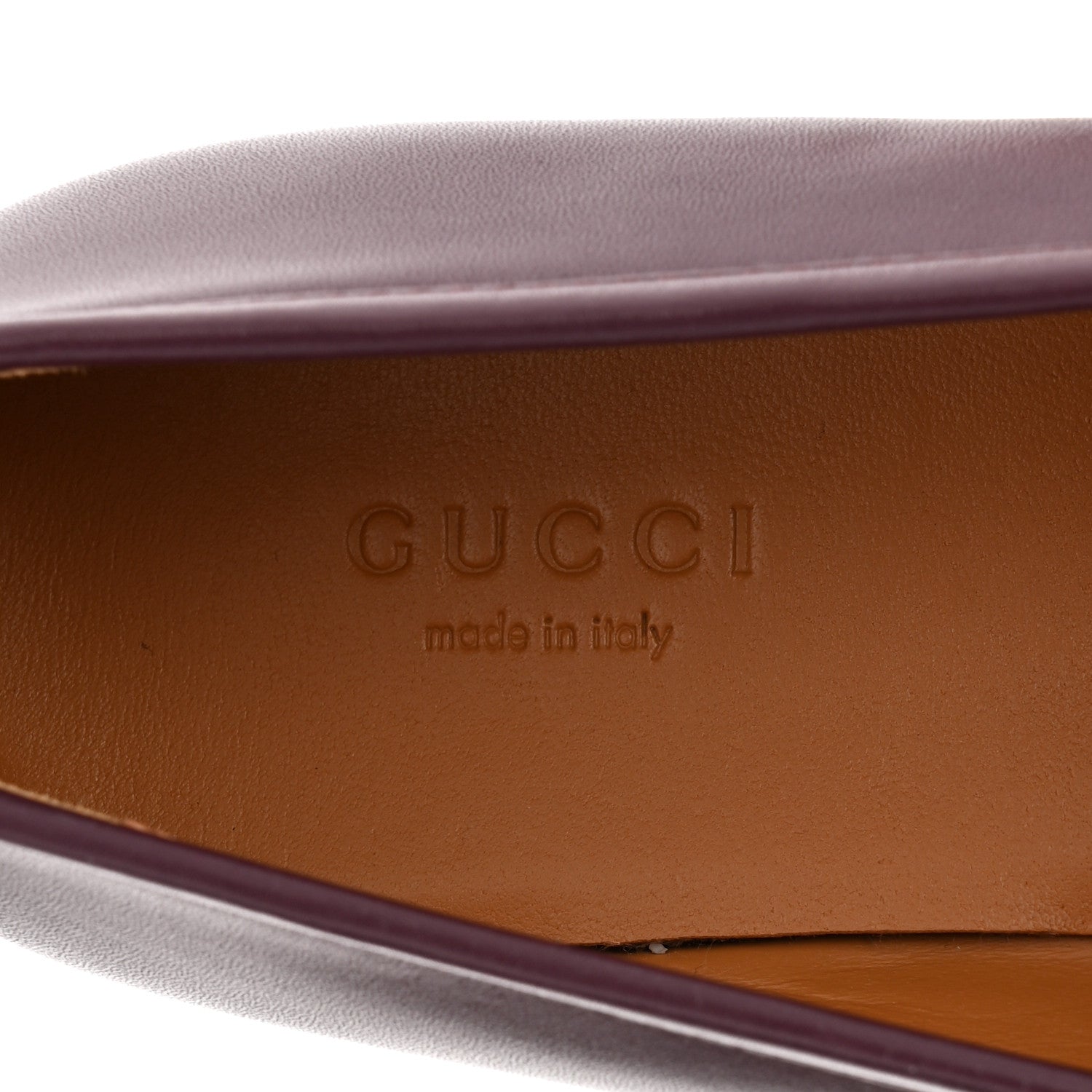Gucci Real Betis Glamour Calfskin Womens Jordaan Horsebit Loafers 38 Shiny Vineyard 8 of 10