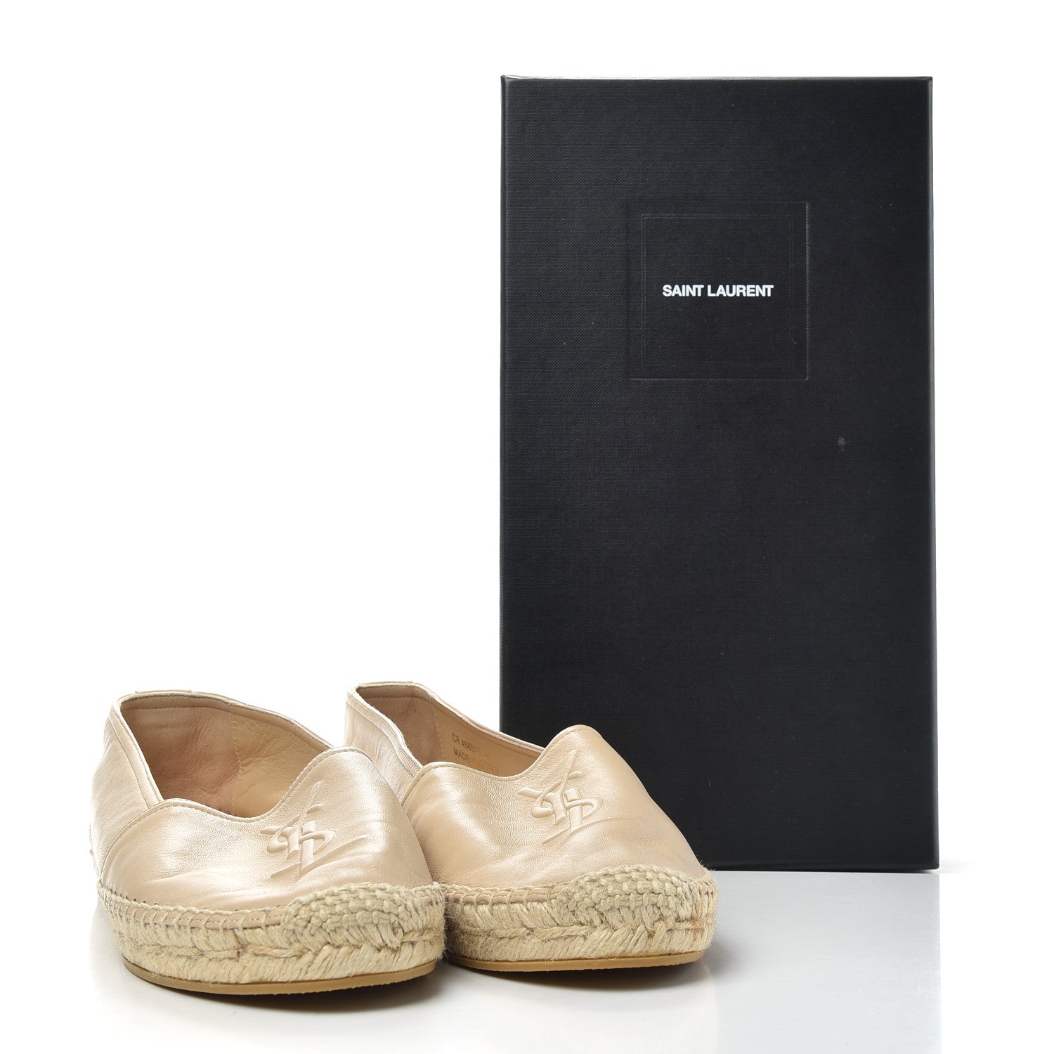 Saint Laurent Lambskin Monogram Espadrilles 40 Nude 11 of 11