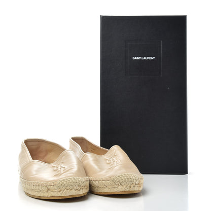 Saint Laurent Lambskin Monogram Espadrilles 40 Nude 11 of 11