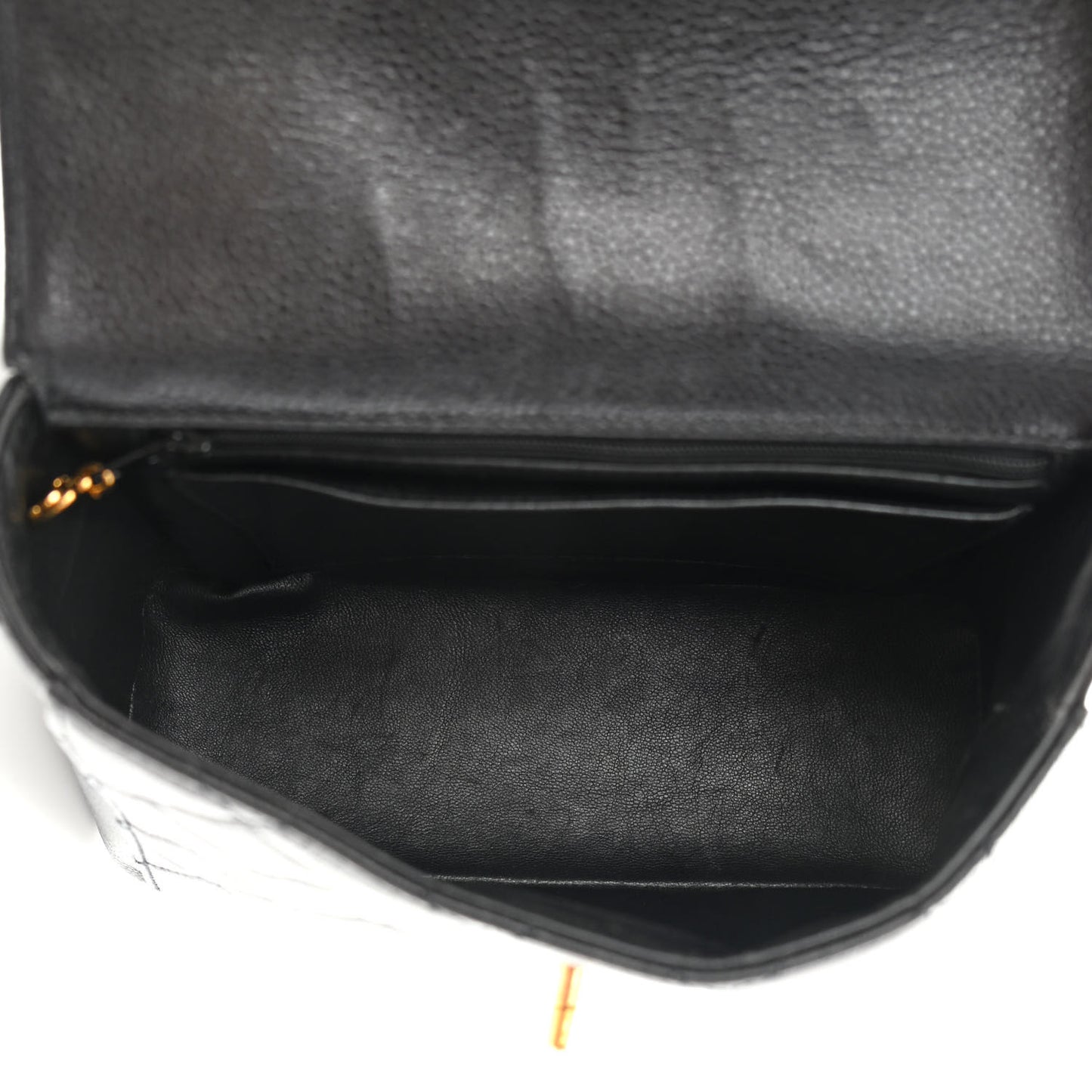 Caviar Quilted Flap Shoulder Bag Black Black