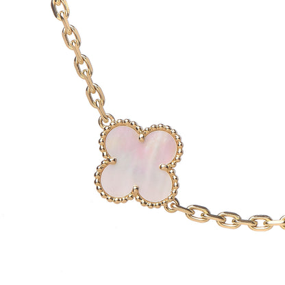 Van Cleef & Arpels 18K Yellow Gold Mother of Pearl 10 Motifs Vintage Alhambra Necklace 4 of 8