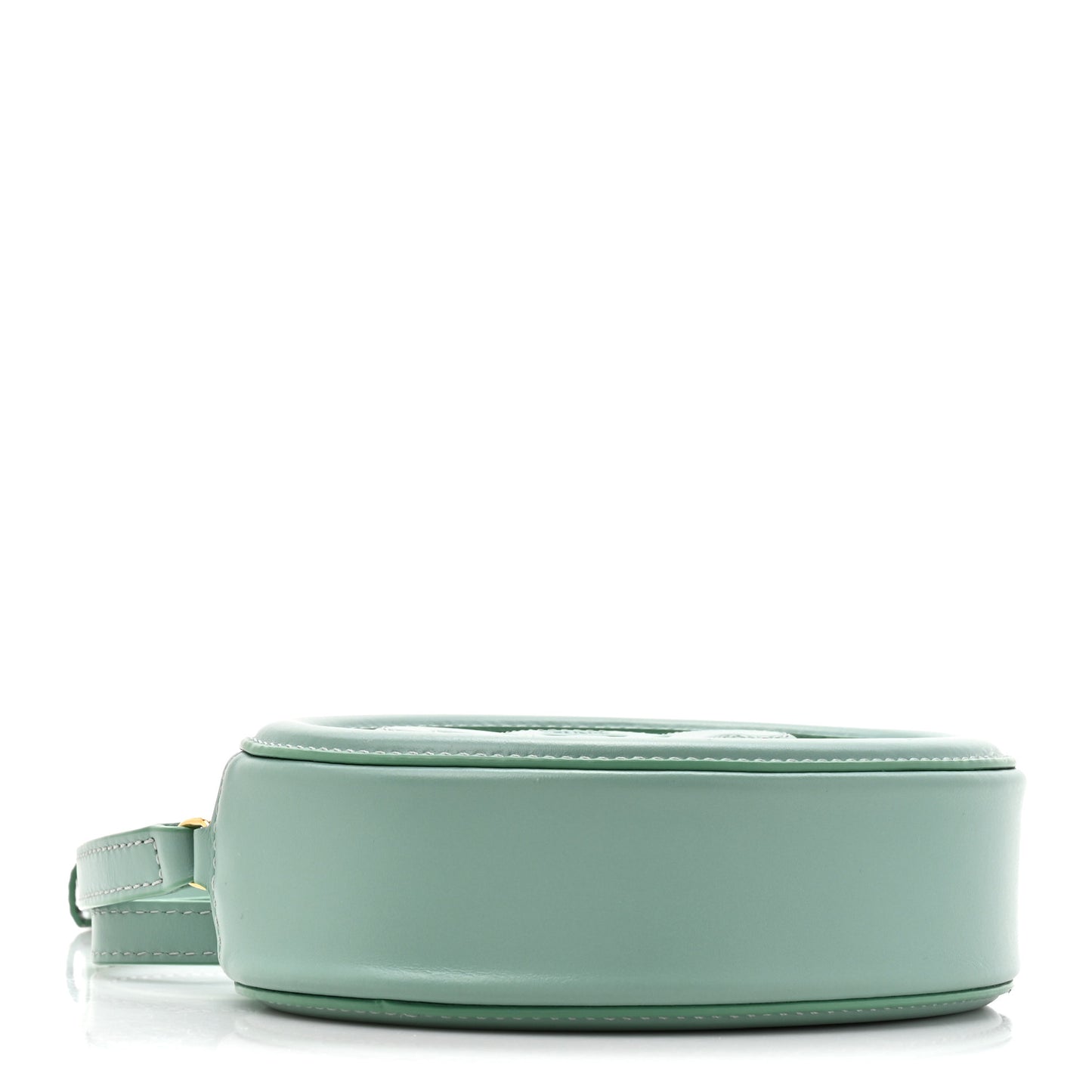 Smooth Calfskin Cuir Small Triomphe Oval Crossbody Purse Ice Mint