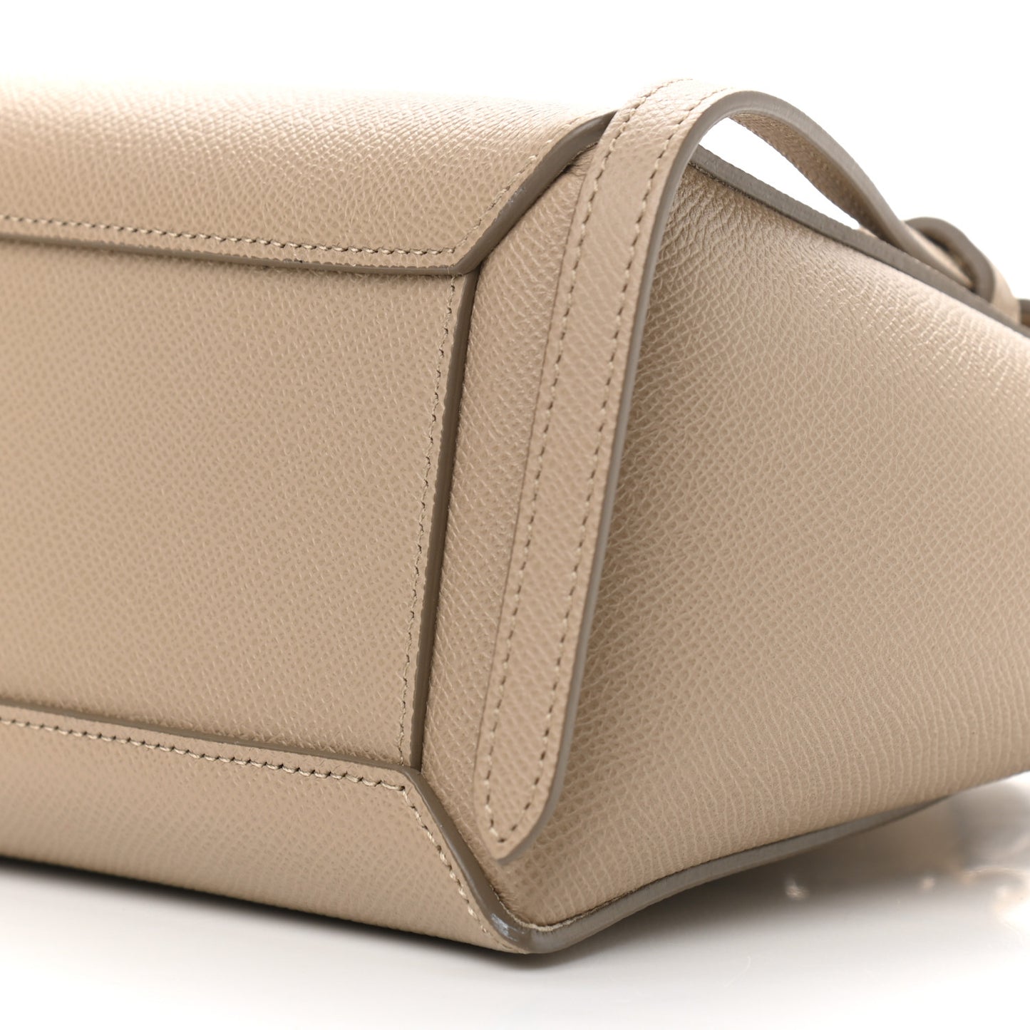 Grained Calfskin Nano Belt Bag Light Taupe