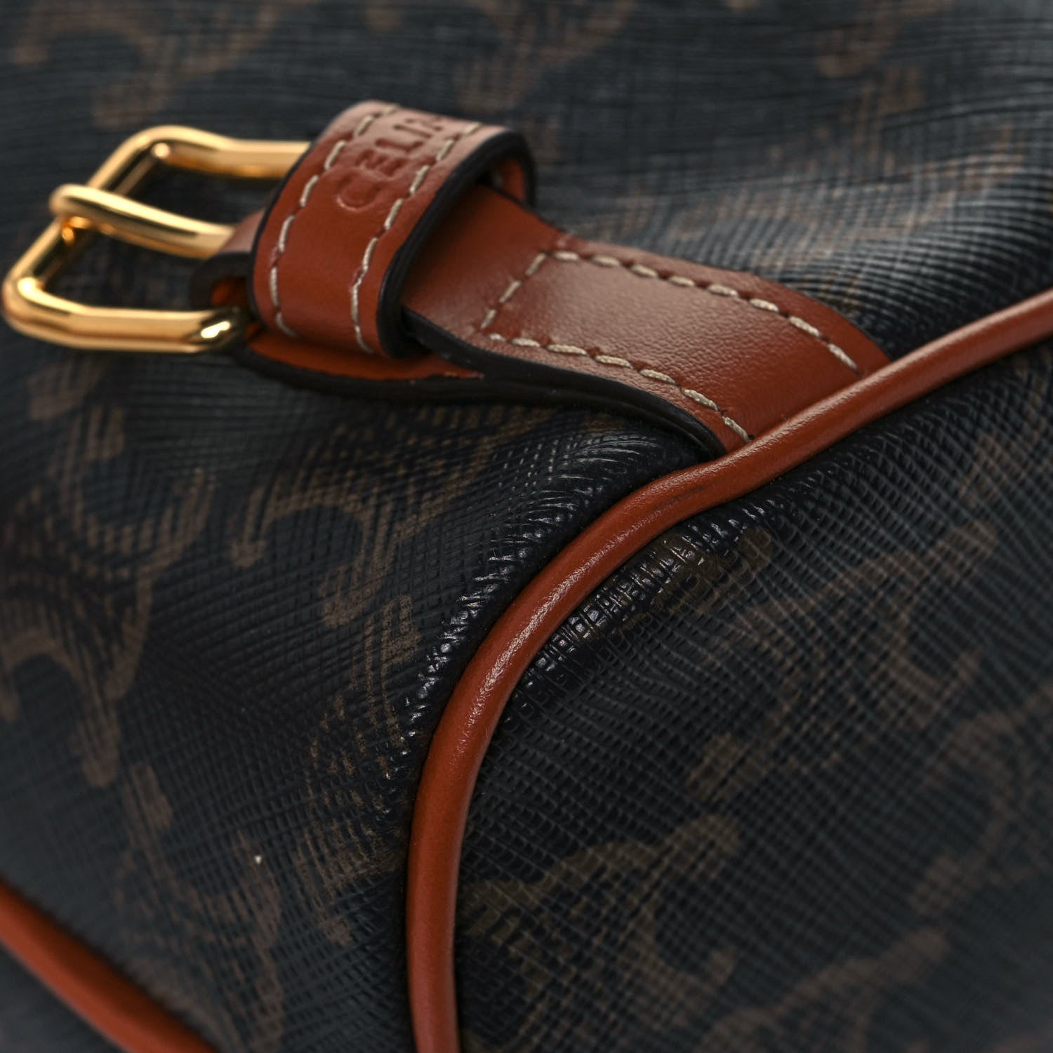 Celine Triomphe Canvas Calfskin Mini Folco Backpack Tan 11 of 12