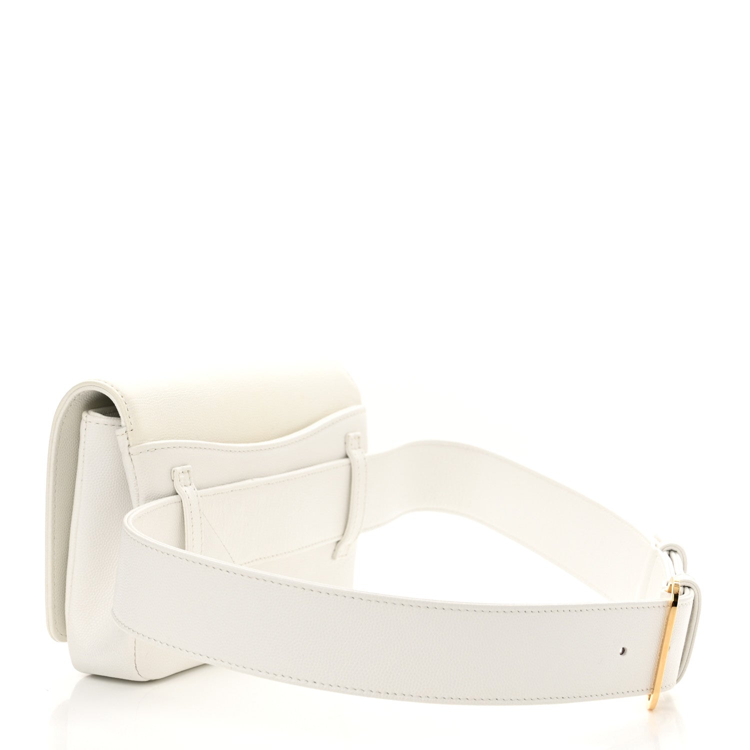 Chanel Grained Calfskin Embroidered Captain Gold Belt Bag White 3 of 14