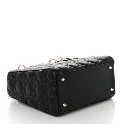 Christian Dior Lambskin Cannage Medium Lady Dior Black 4 of 10