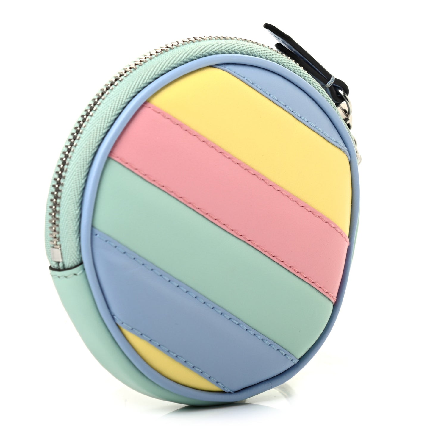Calfskin Matelasse Diagonal GG Marmont Round Coin Purse Multicolor Pastel