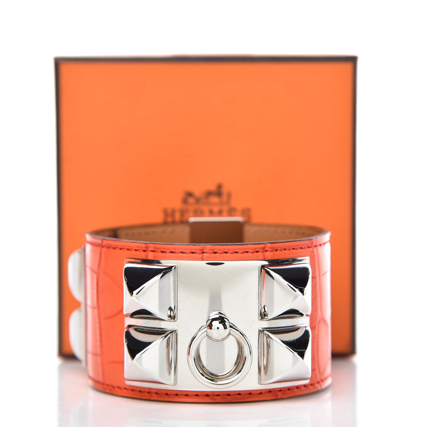 Matte Alligator Collier De Chien CDC Bracelet S Orange Poppy