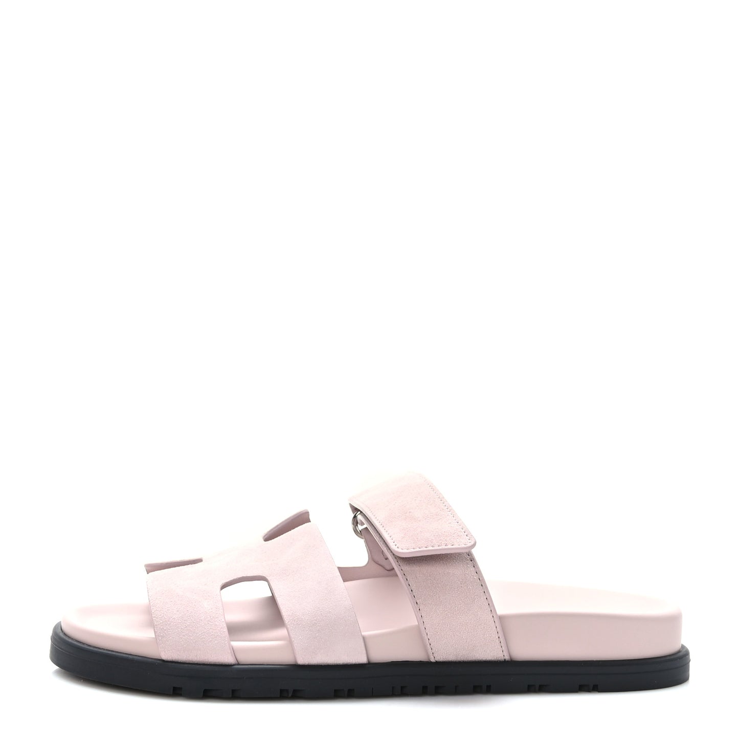 Suede Goatskin Womens Chypre Sandals 37.5 Rose Porcelaine