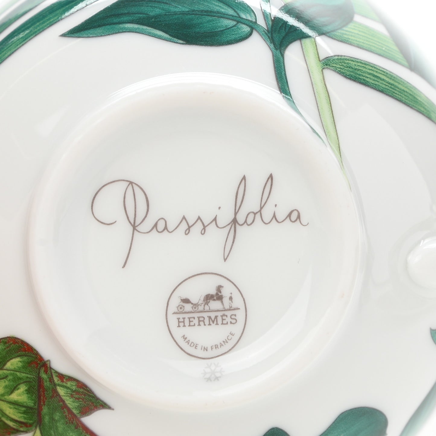 Porcelain Passifolia Tea Cup And Saucer Set Of 2