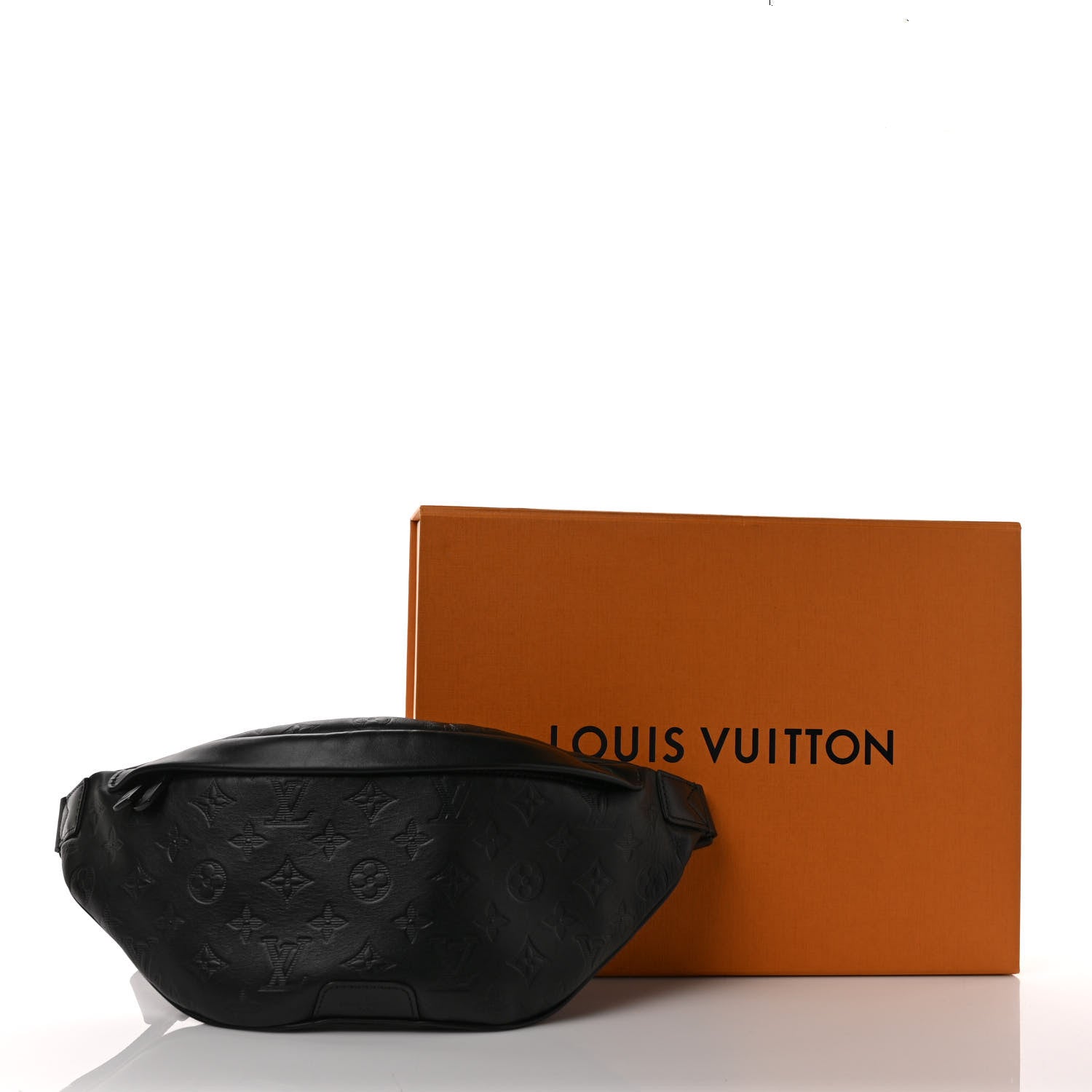 Louis Vuitton Calfskin Monogram Shadow Discovery Bumbag Black 9 of 9