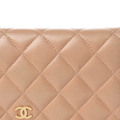 Chanel Lambskin Quilted Yen Wallet Beige 14 of 18