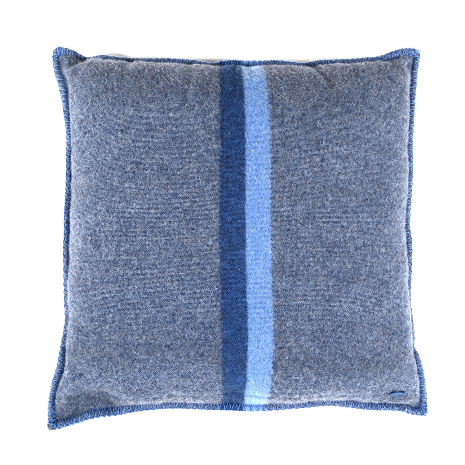 Louis Vuitton Wool Cashmere Cushion Pillow Blue Gray 2 of 3
