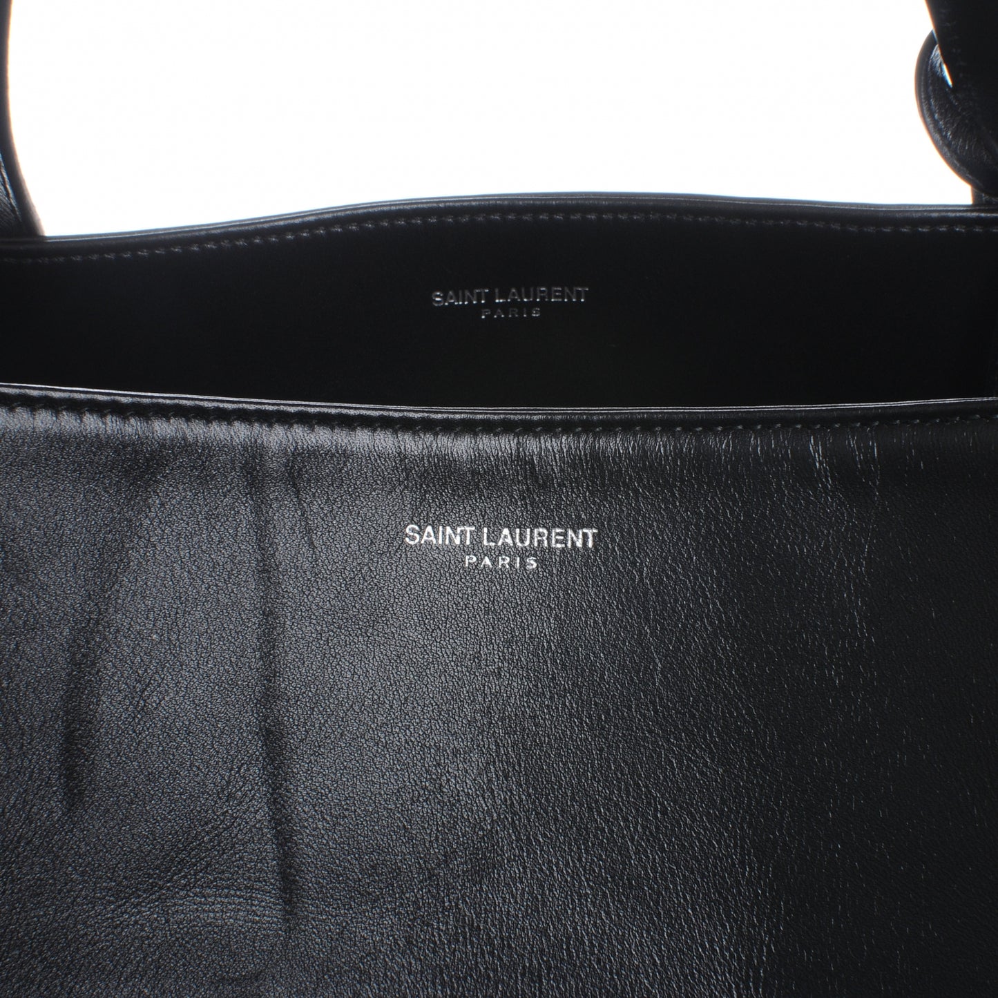 Suede Leather Reversible Shopper Tote Black