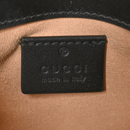 Gucci Calfskin Matelasse Super Mini GG Marmont Shoulder Bag Black 6 of 10